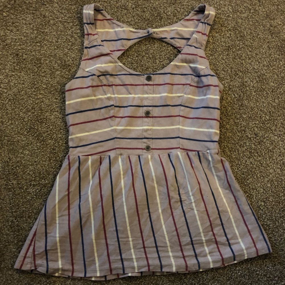 Striped Open Back Tank